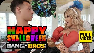BANGBROS Hálózat Bombázó Milfje Vadul Cumizza Mostohafia Méretes Farkát Halloween Előtt